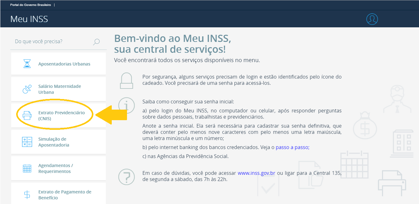 CNIS Portal Meu INSS